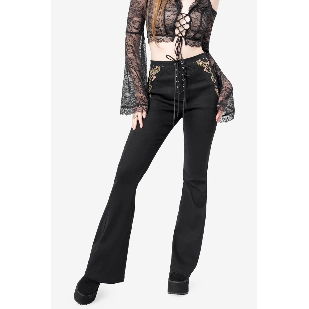 Restyle - Botanica Cloche bas pantalon - Noir